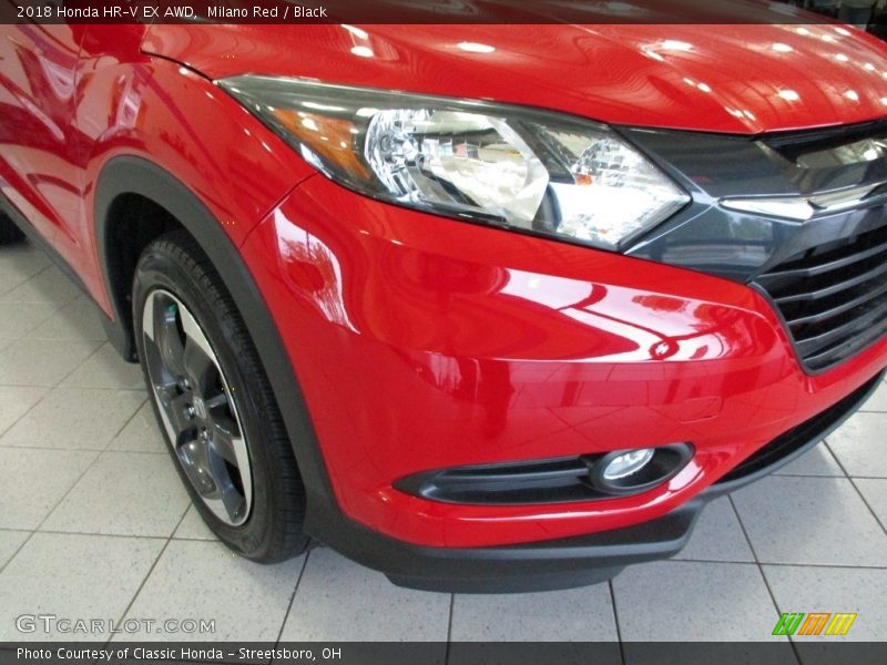 Milano Red / Black 2018 Honda HR-V EX AWD
