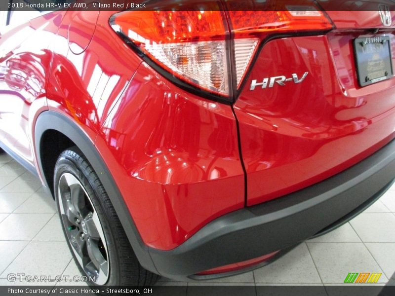 Milano Red / Black 2018 Honda HR-V EX AWD