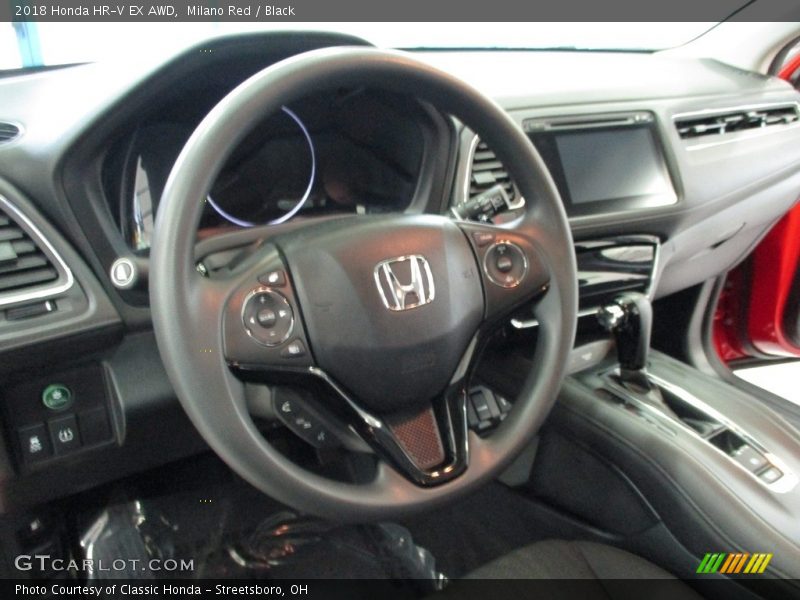 Milano Red / Black 2018 Honda HR-V EX AWD