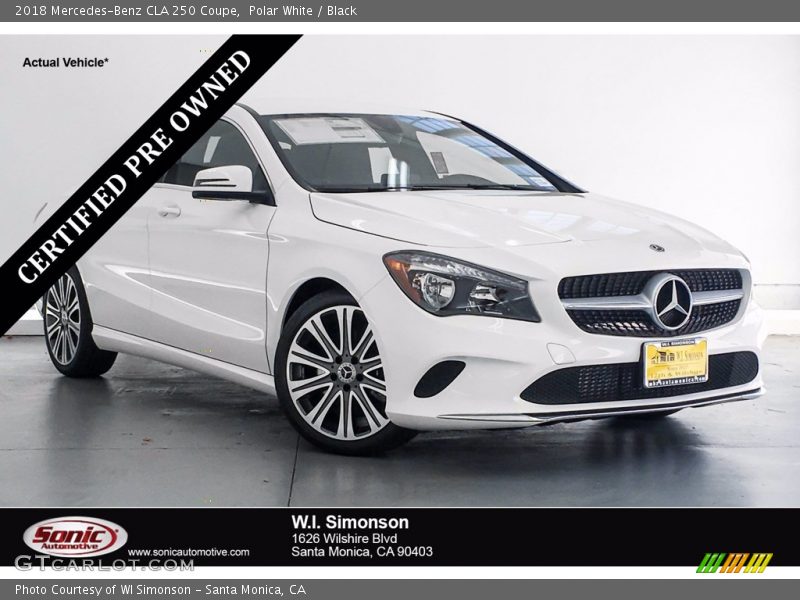 Polar White / Black 2018 Mercedes-Benz CLA 250 Coupe