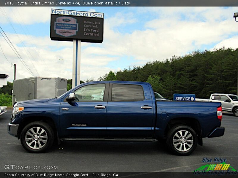 Blue Ribbon Metallic / Black 2015 Toyota Tundra Limited CrewMax 4x4