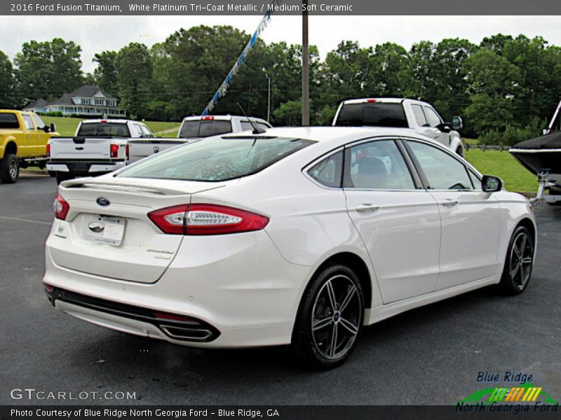 White Platinum Tri-Coat Metallic / Medium Soft Ceramic 2016 Ford Fusion Titanium