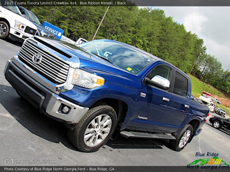 Blue Ribbon Metallic / Black 2015 Toyota Tundra Limited CrewMax 4x4