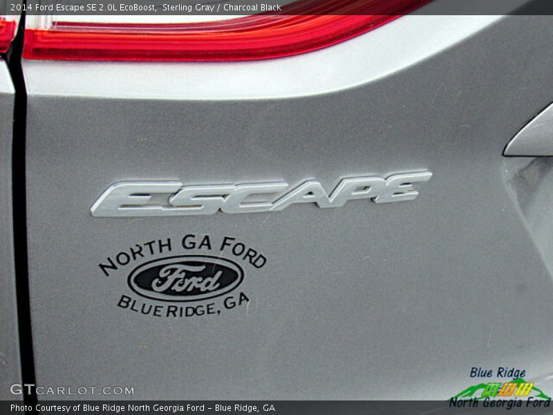 Sterling Gray / Charcoal Black 2014 Ford Escape SE 2.0L EcoBoost