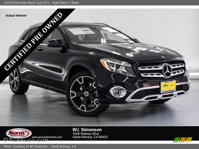 Night Black / Black 2019 Mercedes-Benz GLA 250