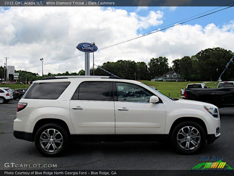 White Diamond Tricoat / Dark Cashmere 2015 GMC Acadia SLT