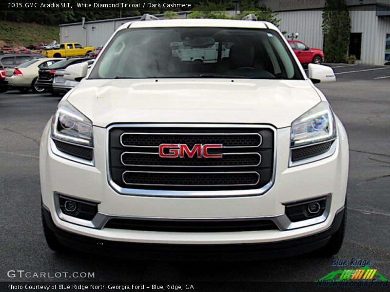White Diamond Tricoat / Dark Cashmere 2015 GMC Acadia SLT