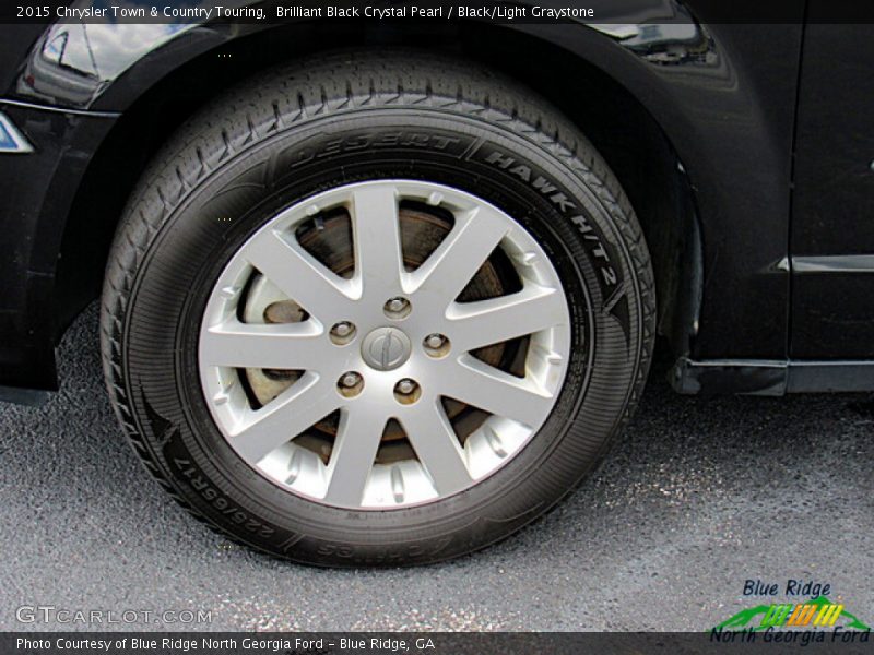 Brilliant Black Crystal Pearl / Black/Light Graystone 2015 Chrysler Town & Country Touring