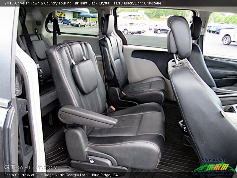 Brilliant Black Crystal Pearl / Black/Light Graystone 2015 Chrysler Town & Country Touring