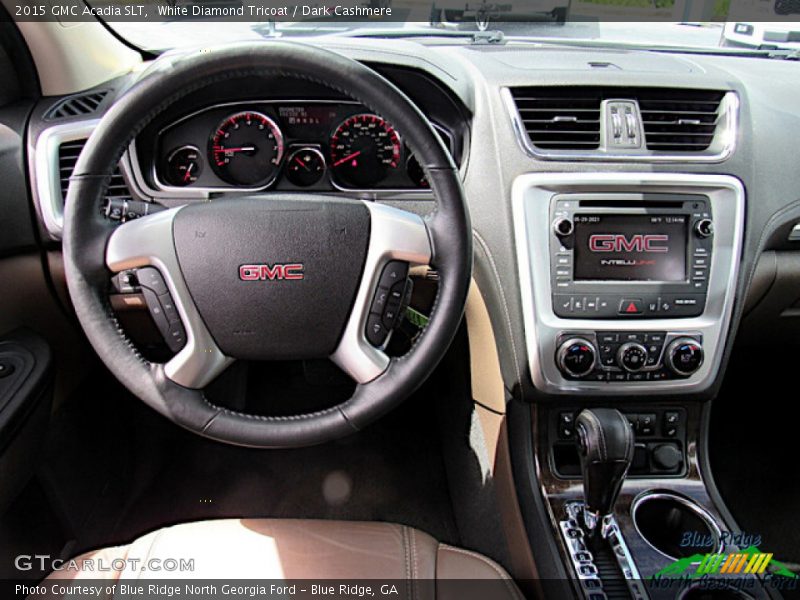 White Diamond Tricoat / Dark Cashmere 2015 GMC Acadia SLT