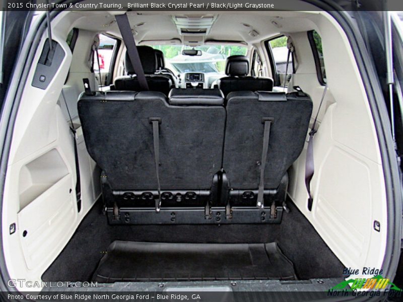 Brilliant Black Crystal Pearl / Black/Light Graystone 2015 Chrysler Town & Country Touring