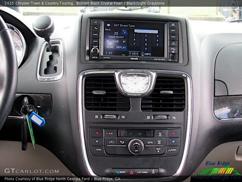 Brilliant Black Crystal Pearl / Black/Light Graystone 2015 Chrysler Town & Country Touring