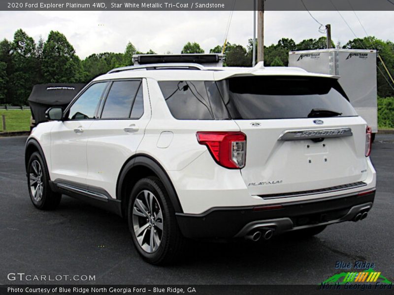Star White Metallic Tri-Coat / Sandstone 2020 Ford Explorer Platinum 4WD