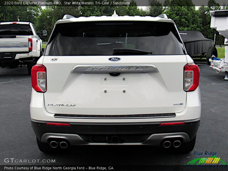 Star White Metallic Tri-Coat / Sandstone 2020 Ford Explorer Platinum 4WD