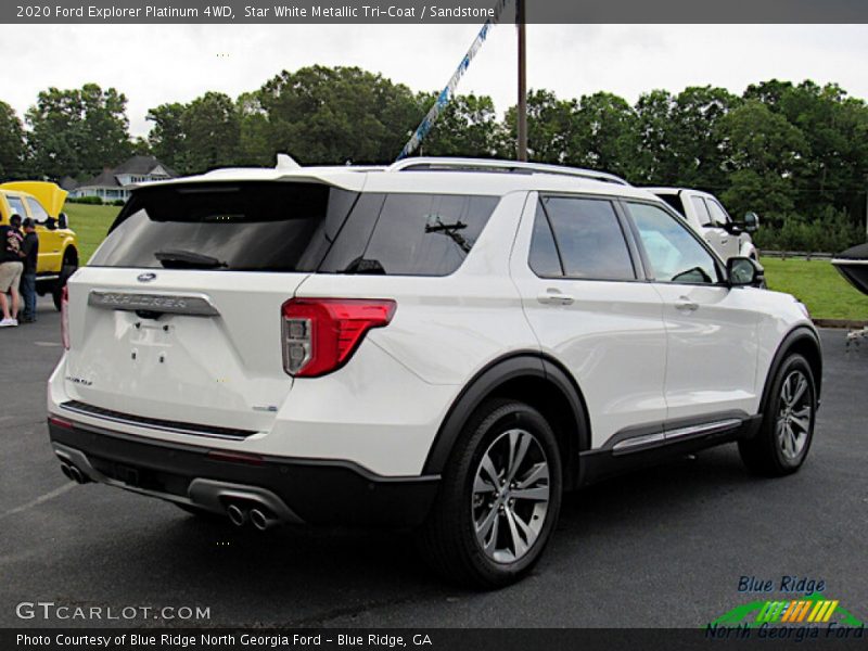 Star White Metallic Tri-Coat / Sandstone 2020 Ford Explorer Platinum 4WD