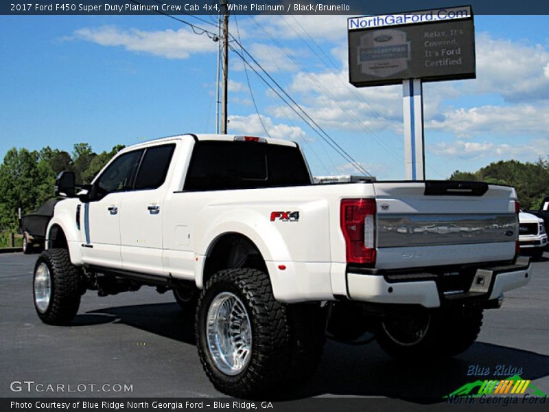 White Platinum / Black/Brunello 2017 Ford F450 Super Duty Platinum Crew Cab 4x4