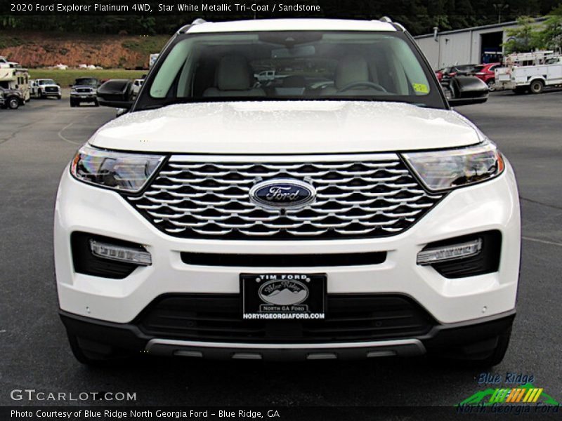 Star White Metallic Tri-Coat / Sandstone 2020 Ford Explorer Platinum 4WD