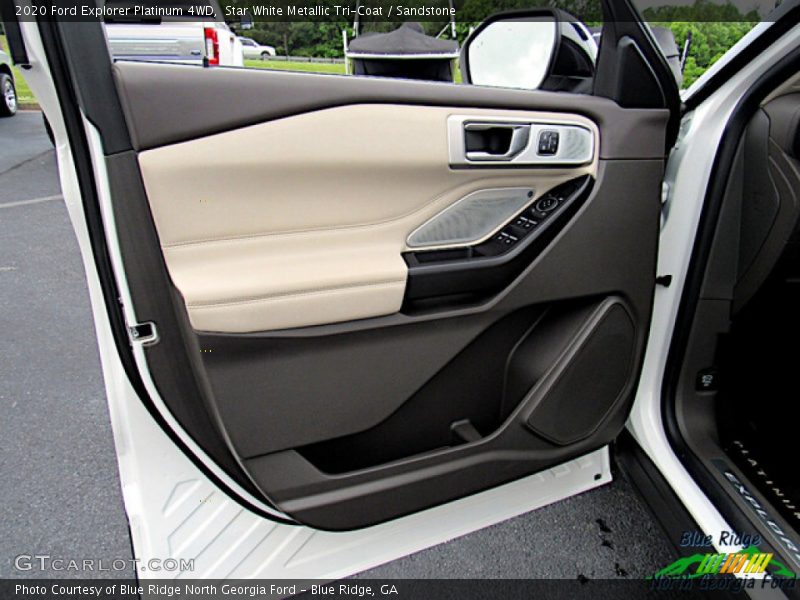 Star White Metallic Tri-Coat / Sandstone 2020 Ford Explorer Platinum 4WD