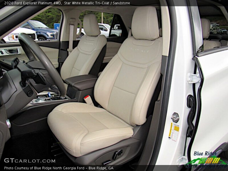 Star White Metallic Tri-Coat / Sandstone 2020 Ford Explorer Platinum 4WD