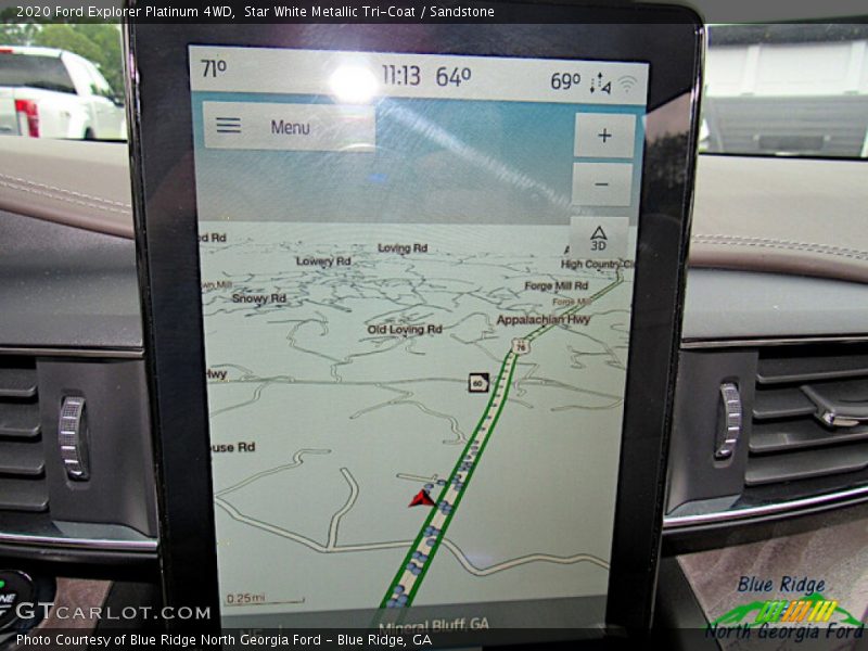 Star White Metallic Tri-Coat / Sandstone 2020 Ford Explorer Platinum 4WD
