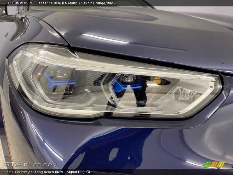 Tanzanite Blue II Metallic / Sakhir Orange/Black 2021 BMW X5 M