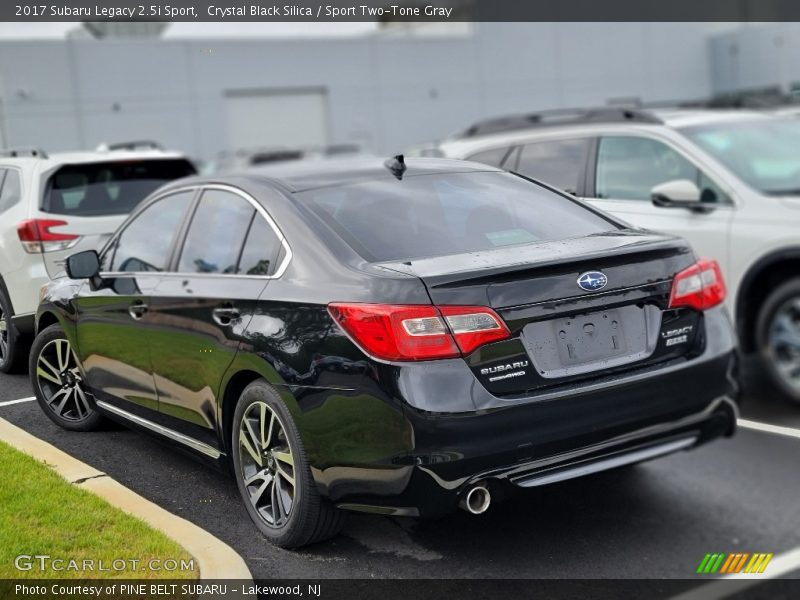 Crystal Black Silica / Sport Two-Tone Gray 2017 Subaru Legacy 2.5i Sport