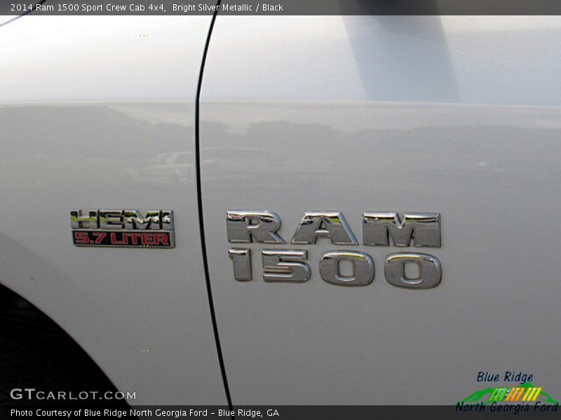 Bright Silver Metallic / Black 2014 Ram 1500 Sport Crew Cab 4x4