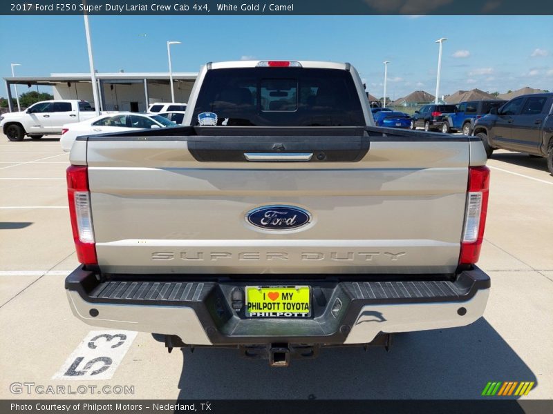 White Gold / Camel 2017 Ford F250 Super Duty Lariat Crew Cab 4x4