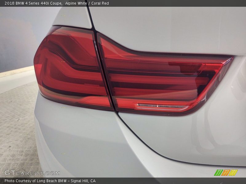 Alpine White / Coral Red 2018 BMW 4 Series 440i Coupe