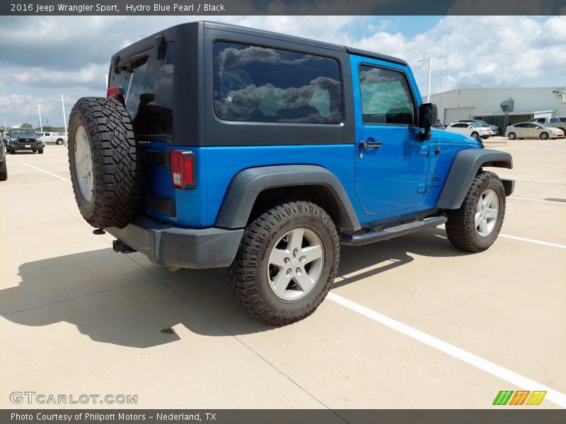 Hydro Blue Pearl / Black 2016 Jeep Wrangler Sport