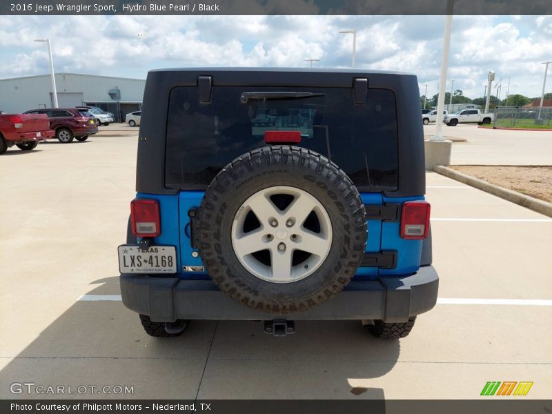Hydro Blue Pearl / Black 2016 Jeep Wrangler Sport