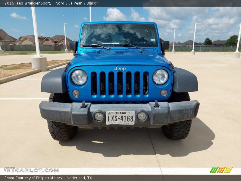 Hydro Blue Pearl / Black 2016 Jeep Wrangler Sport