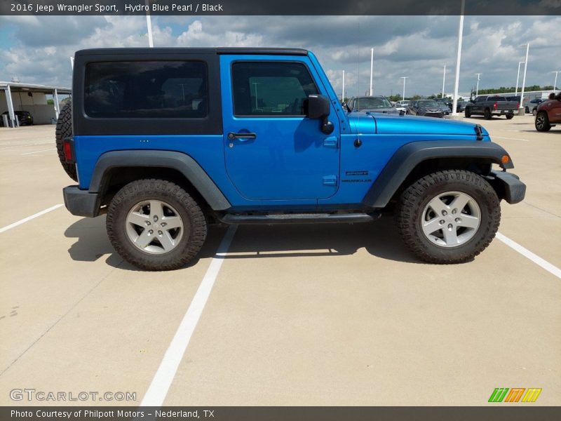 Hydro Blue Pearl / Black 2016 Jeep Wrangler Sport