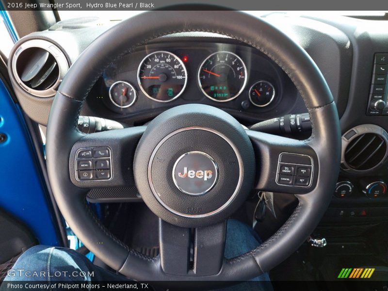 Hydro Blue Pearl / Black 2016 Jeep Wrangler Sport