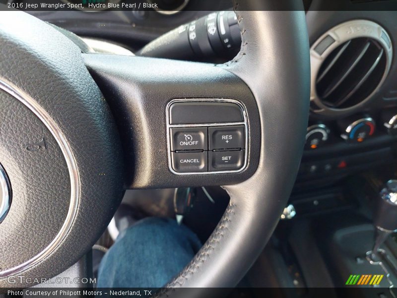Hydro Blue Pearl / Black 2016 Jeep Wrangler Sport