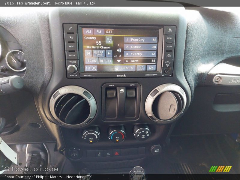 Hydro Blue Pearl / Black 2016 Jeep Wrangler Sport
