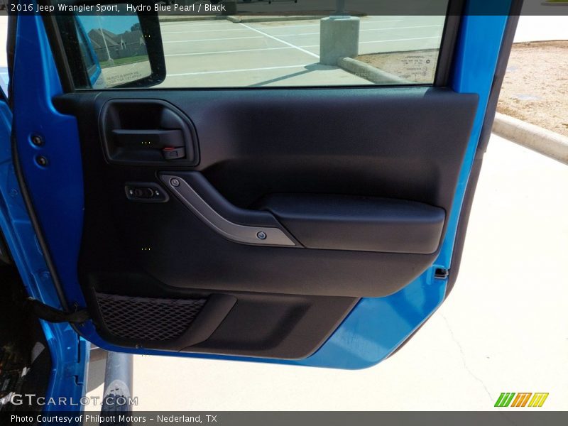 Hydro Blue Pearl / Black 2016 Jeep Wrangler Sport