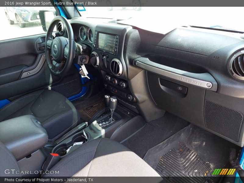 Hydro Blue Pearl / Black 2016 Jeep Wrangler Sport