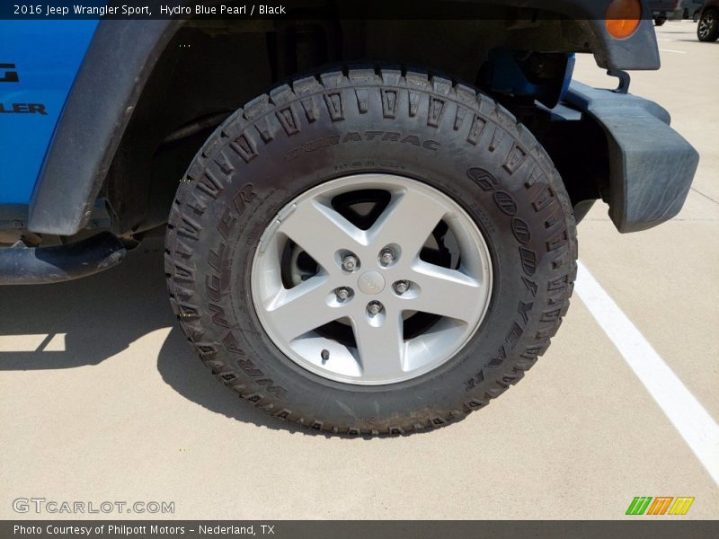 Hydro Blue Pearl / Black 2016 Jeep Wrangler Sport