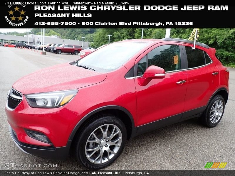 Winterberry Red Metallic / Ebony 2018 Buick Encore Sport Touring AWD