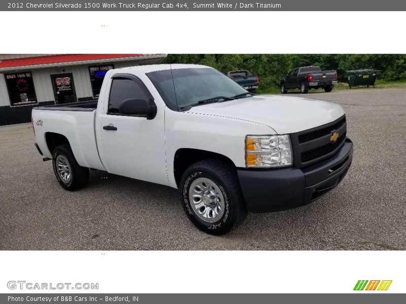 Summit White / Dark Titanium 2012 Chevrolet Silverado 1500 Work Truck Regular Cab 4x4