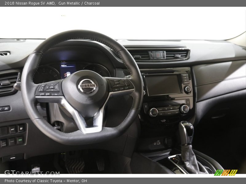 Gun Metallic / Charcoal 2018 Nissan Rogue SV AWD