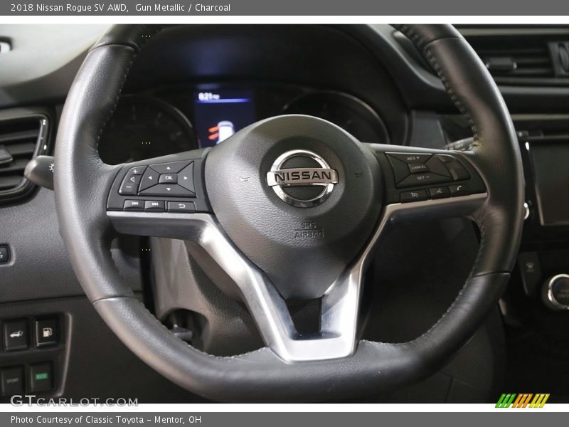 Gun Metallic / Charcoal 2018 Nissan Rogue SV AWD