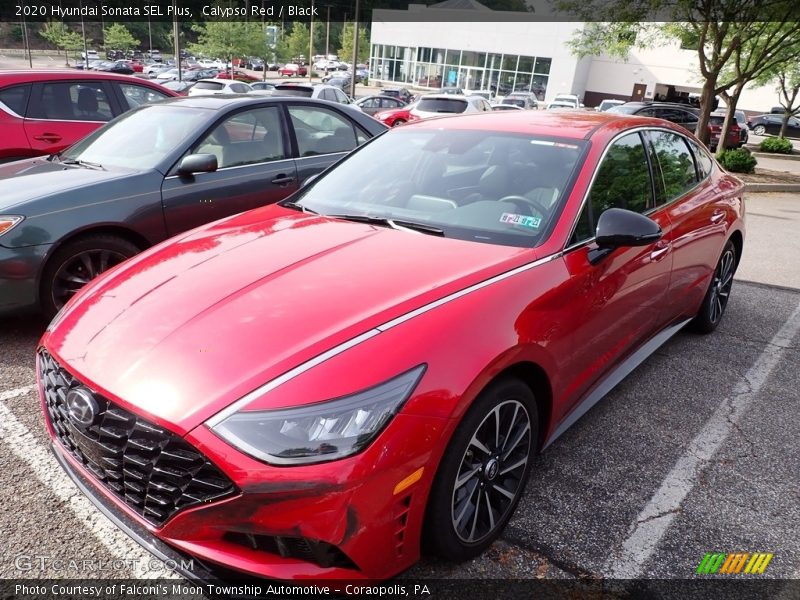 Calypso Red / Black 2020 Hyundai Sonata SEL Plus