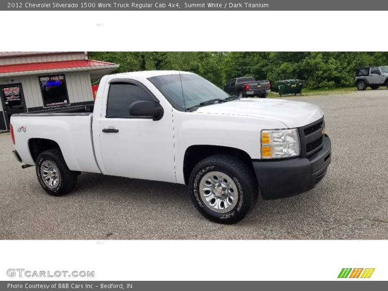 Summit White / Dark Titanium 2012 Chevrolet Silverado 1500 Work Truck Regular Cab 4x4