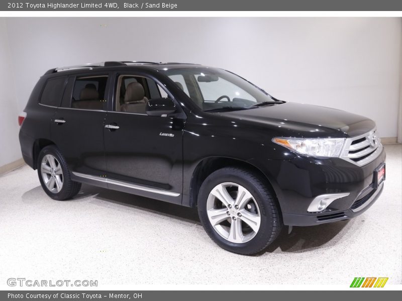 Black / Sand Beige 2012 Toyota Highlander Limited 4WD