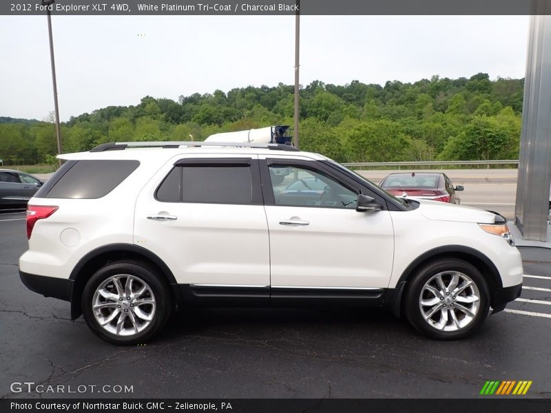 White Platinum Tri-Coat / Charcoal Black 2012 Ford Explorer XLT 4WD