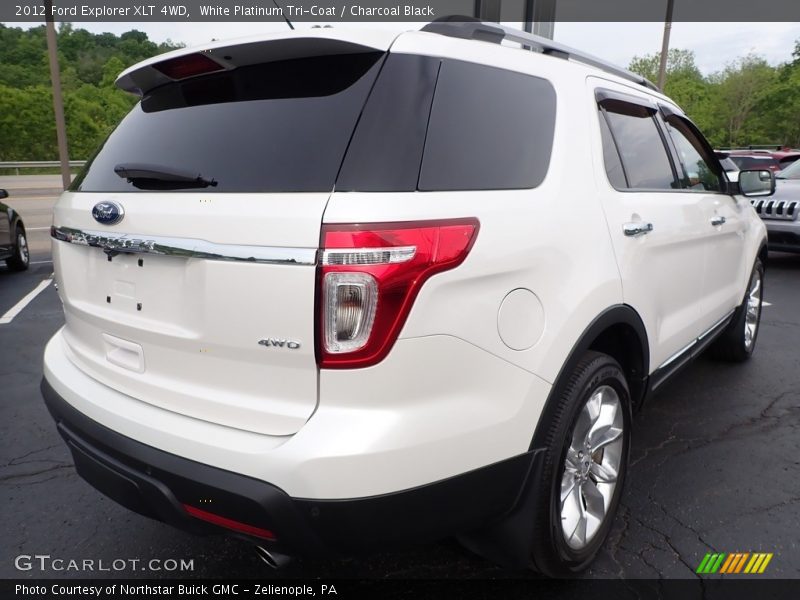 White Platinum Tri-Coat / Charcoal Black 2012 Ford Explorer XLT 4WD