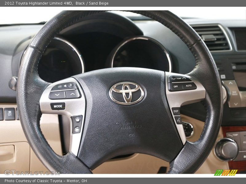 Black / Sand Beige 2012 Toyota Highlander Limited 4WD