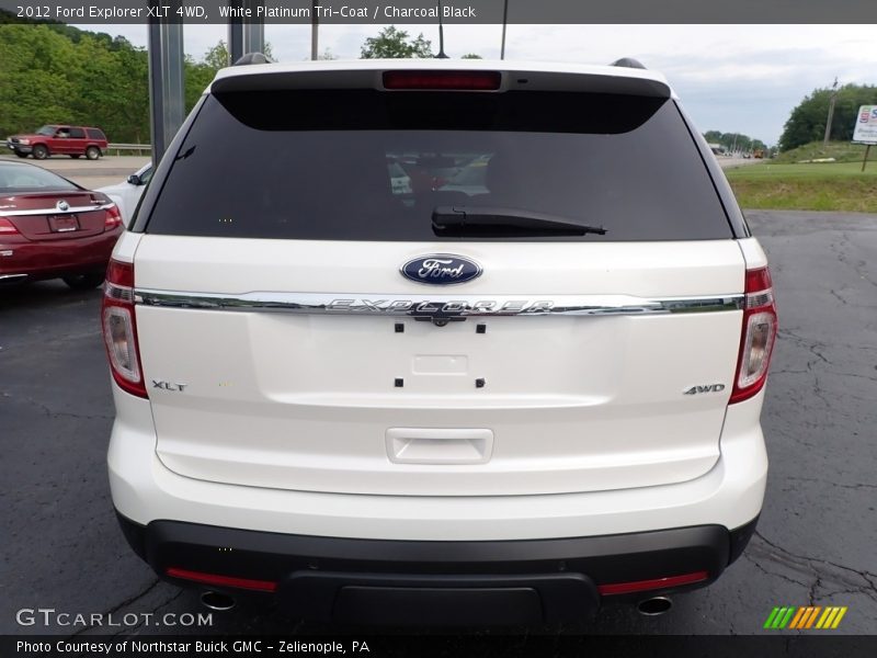 White Platinum Tri-Coat / Charcoal Black 2012 Ford Explorer XLT 4WD